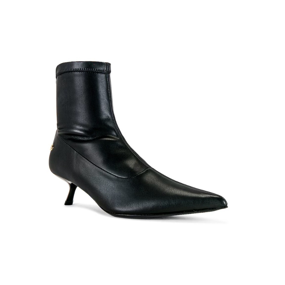 ANINE BING Faux Leather Hilda Boots in Black, Size: EU 40